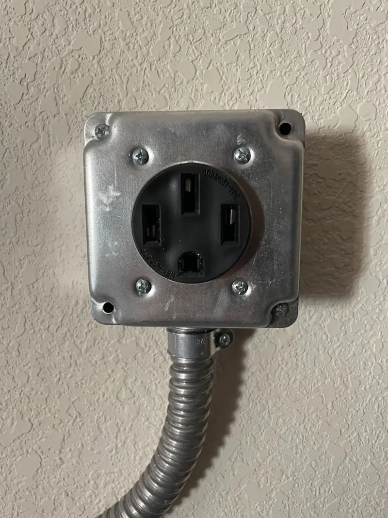NEMA 14-50 outlet installed for Smart Home Electrical in Cockeysville